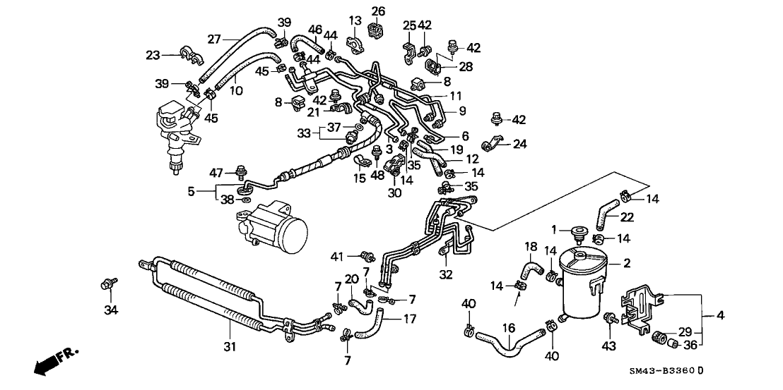 Honda New 1990 Fits Honda Accord Hose Set Combination Pi, Part # 04401-SM4-505