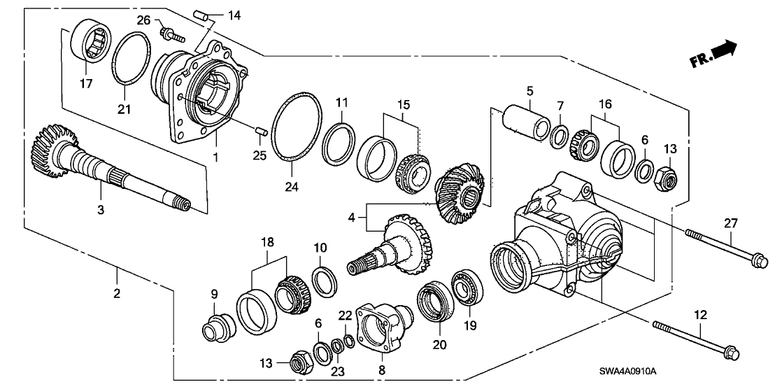 New 2007-2011 Fits Honda CR-V Shim P (75MM) (2.09), Part # 41416-PW8-010