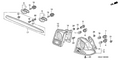 Honda New 2005 Fits Honda Civic Garnish Assembly, Rear License (Tango Red Pearl), Part # 74890-S5A-J01ZT