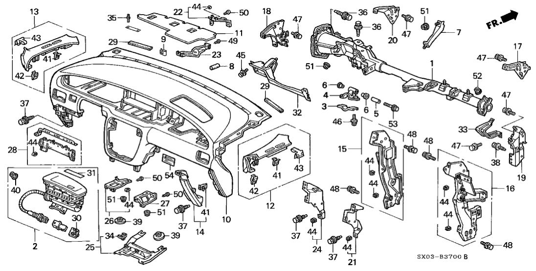 Honda New 1995-1998 Fits Honda Odyssey Stay, Passenger Module, Part # 77170-SX0-A80ZZ