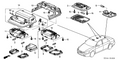 Honda New 2003-2007 Fits Honda Accord Module Assy., Ambient Light *YR239L* (KI IVORY), Part # 39180-SDA-A32ZB