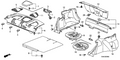 New 2009-2011 Fits Honda Civic Rear Tray *NH167L* (GRAPHITE BLACK), Part # 84505-SNE-A02ZC