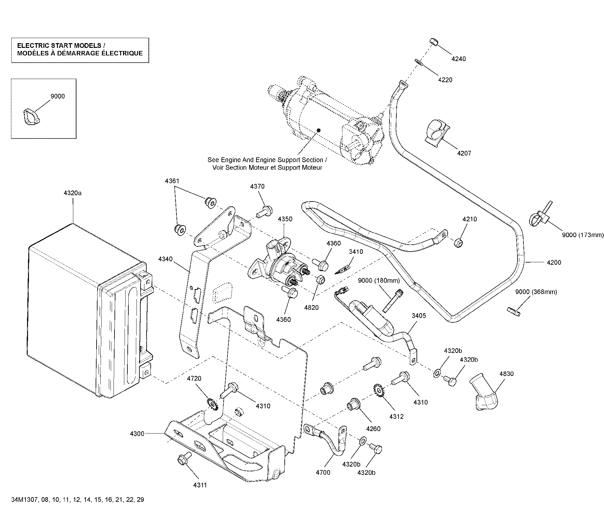 Ski-Doo - OEM schematic diagram - Part # 2572-515177207 - 10- Battery And Starter - Ref # 3405