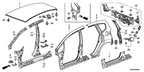 New 2009-2014 Fits Honda Fit Separator, R. Center Pillar (Inside), Part # 63223-TF0-003