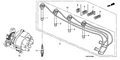 Honda New 1996-2000 Fits Honda Civic Wire, Resistance (No.2), Part # 32702-P2F-A01