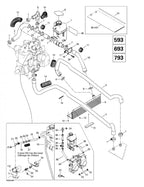 Fits 2001-2004 Ski-Doo Elite 1500 1st Edition / Elite 1500 2nd Edition Models Elbow Fitting 90°, OEM Part # 293700020