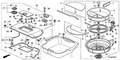 Honda New 2005-2006 Fits Honda Odyssey Lid Assy., Floor *NH167L* (GRAPHITE BLACK), Part # 84520-SHJ-A21ZB