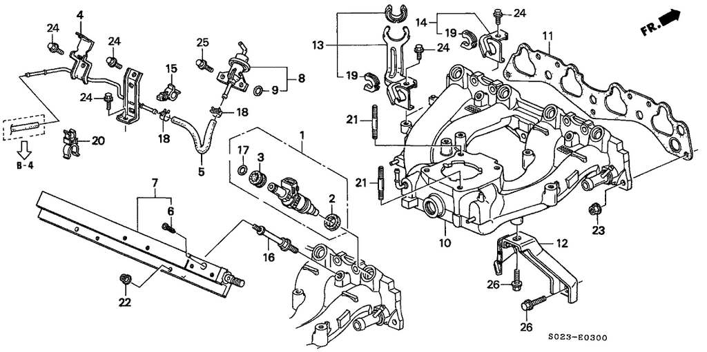 New 1996-2005 Fits Honda Civic Clamp, Fuel Tube, Part # 36168-P2E-A01