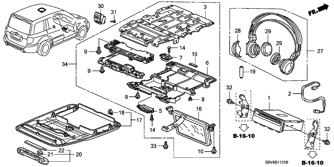 Honda New 2006-2007 Fits Honda Pilot Garnish (Inner) *NH220L* (CLEAR GRAY), Part # 39467-S9V-A01ZB