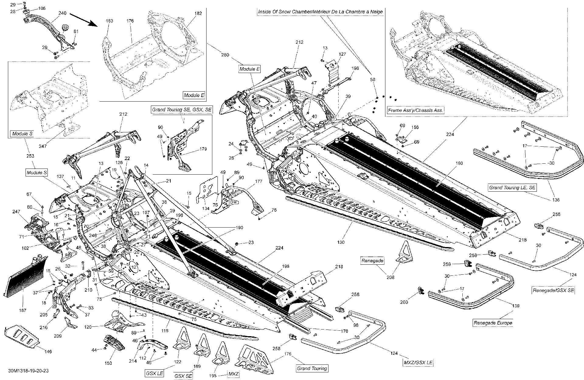 Ski-Doo - OEM schematic diagram - Part # 2572-518326489 - 09- Frame | 09- Frame LE 120" | 09- Frame SE 137" | 09- Frame LE | 09- Frame SE | 09- Frame TNT | 09- Frame X | 09- Frame Adrenaline | 09- Frame LE 1200 | 09- Frame SE 1200 - Ref # 187, 29, 28