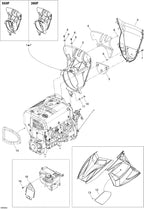 Fits 2005-2006 Ski-Doo GSX 380F / GTX 380F Models Duct Inlet Ass'y Includes 1 To 7, OEM Part # 509000321