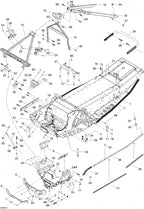 Fits 2006-2007 Ski-Doo MX Z 440 Racing / MX Z 440X Racing LH Shock Bracket, OEM Part # 518325015