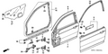 Honda New 2005 Fits Honda Civic Seal, R. FR., Part # 72321-S5P-A40