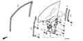 Honda New 2003-2008 Fits Honda Pilot Left Front Door Sash (Lower), Part # 72270-S9V-A01