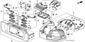 Honda New 1997 Fits Honda Accord Garnish Assy., RR. License *B80P* (MYSTIC BLUE PEARL), Part # 74840-SV5-A00ZL