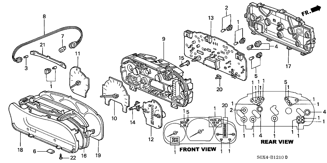 Honda New 2002-2004 Fits Honda Odyssey Combination Print Panel, Part # 78146-S0X-A05