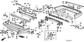 Honda New 1986-1989 Fits Honda Accord Bracket, FR. License Plate, Part # 71106-SE0-A00
