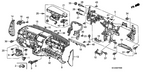 New 2008-2011 Fits Honda Element Bracket, Instrument (Upper), Part # 77170-SCV-A05