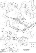 Sea-Doo - OEM schematic diagram - Part # 2572-420931990 - 01- Cylinder And Exhaust Manifold | 01- Exhaust System | 01- Cylinder, Exhaust Manifold | 01- Muffler | 01- Engine Support And Muffler - Ref # 22, 7, 26, 24