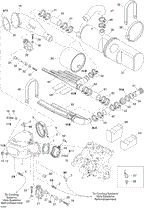 Sea-Doo - OEM schematic diagram - Part # 2572-420931990 - 01- Cylinder And Exhaust Manifold | 01- Exhaust System | 01- Cylinder, Exhaust Manifold | 01- Muffler | 01- Engine Support And Muffler - Ref # 22, 7, 26, 24