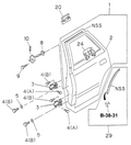 Honda New 1994-1997 Fits Honda Passport Reinforcement, R. RR. Door, Part # 89433-12511