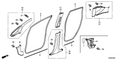 New 2013-2014 Fits Honda Fit EV Seal, R. RR. Door Opening, Part # 72815-TX9-A01