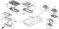 Honda New 1996 Fits Honda Accord Light Assembly, Interior (Coast Sand), Part # 34250-SV1-A01ZD