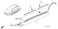 Honda New 2003-2004 Fits Honda Odyssey Protector, R. RR. Door *NH662P* (Film) (SAGE BRUSH PEARL), Part # 75303-S0X-A21ZP