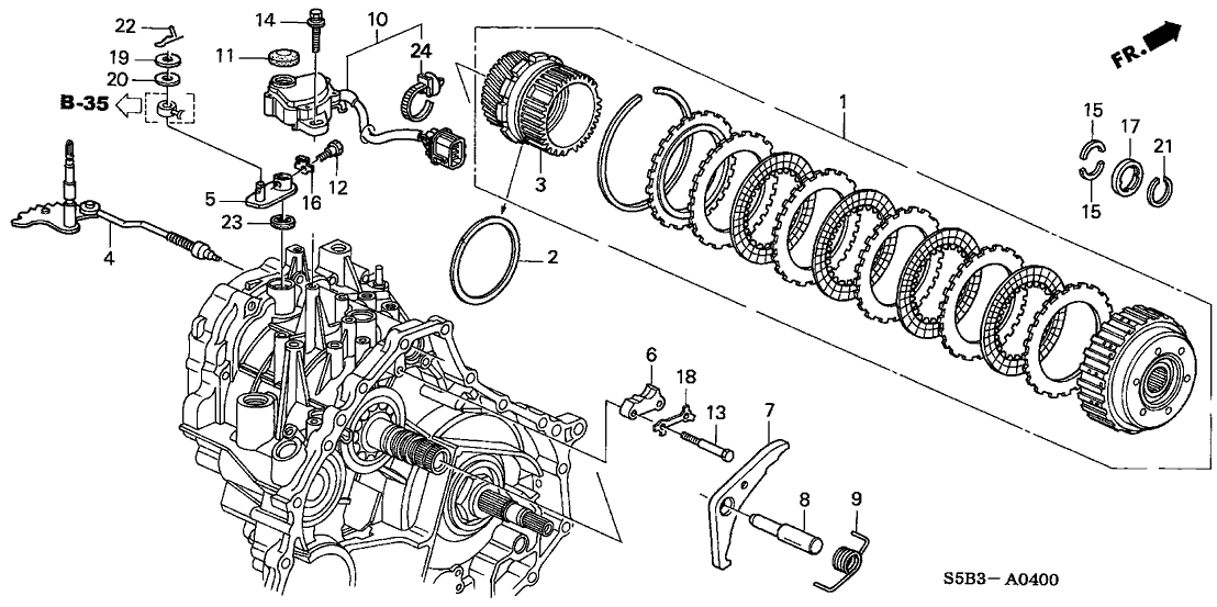 Honda New 2001-2005 Fits Honda Civic Cap, Position Sensor, Part # 28905-PLY-000