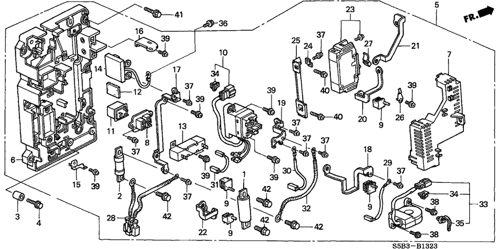 New 2003-2005 Fits Honda Civic Plate, Junction Board, Part # 1E110-PZA-003