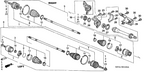 New 2003-2004 Fits Honda Pilot Set, Outboard Joint, Part # 44014-S3V-A52