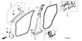 New 2007-2009 Fits Acura RDX Garnish Assembly, Driver Side Quarter Pillar Clear Gray Speaker, Part # 84181-STK-A11ZA