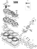 Fits 1996-1999 Ski-Doo Formula III / Formula III 600 LT Models O-Ring Formula Iii 600., OEM Part # 420950305