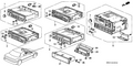 Honda New 1990-1991 Fits Honda Accord Tuner Assy., Auto Radio (AM/FM/Cas) (Panasonic), Part # 39100-SM4-A21AH