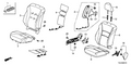 Honda New 2014-2015 Fits Honda Accord Right Front Seat-Back Trim Cover (Graphite Black), Part # 81121-T3L-A12ZB