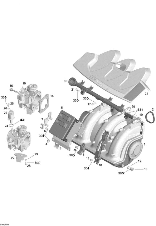 Fits 2004 Ski-Doo Elite 1500 1st Edition / Elite 1500 2nd Edition Throttle Body Socket, OEM Part # 420888906
