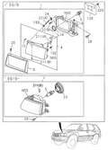 Honda New 1998-1999 Fits Honda Passport Driver Side Headlight Assembly, Part # 89720-59010