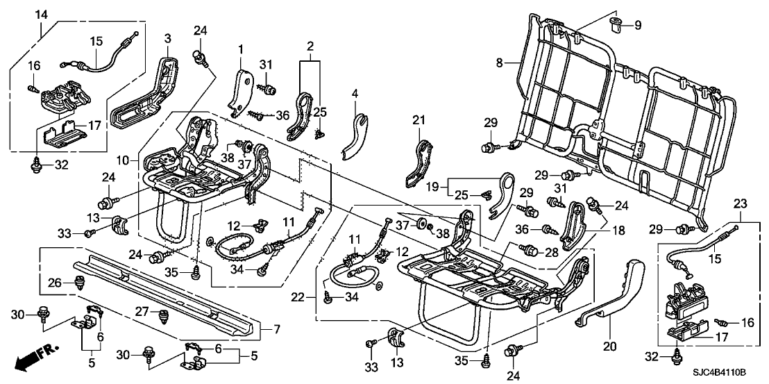 Honda New 2006-2014 Fits Honda Ridgeline Cover, L. Reclining (Outer) *NH607L* (TU DARK GRAY), Part # 82515-SJC-A01ZB