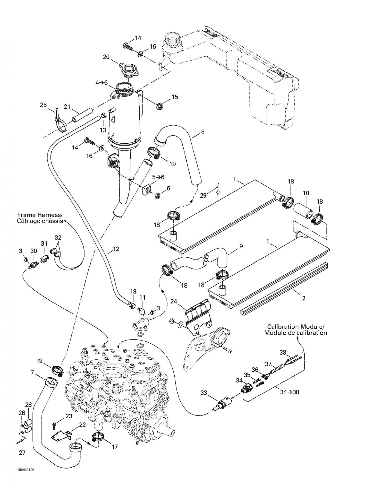 Fits 2001-2004 Ski-Doo Elite 1500 1st Edition / Elite 1500 2nd Edition Models Elbow Fitting 90°, OEM Part # 293700020