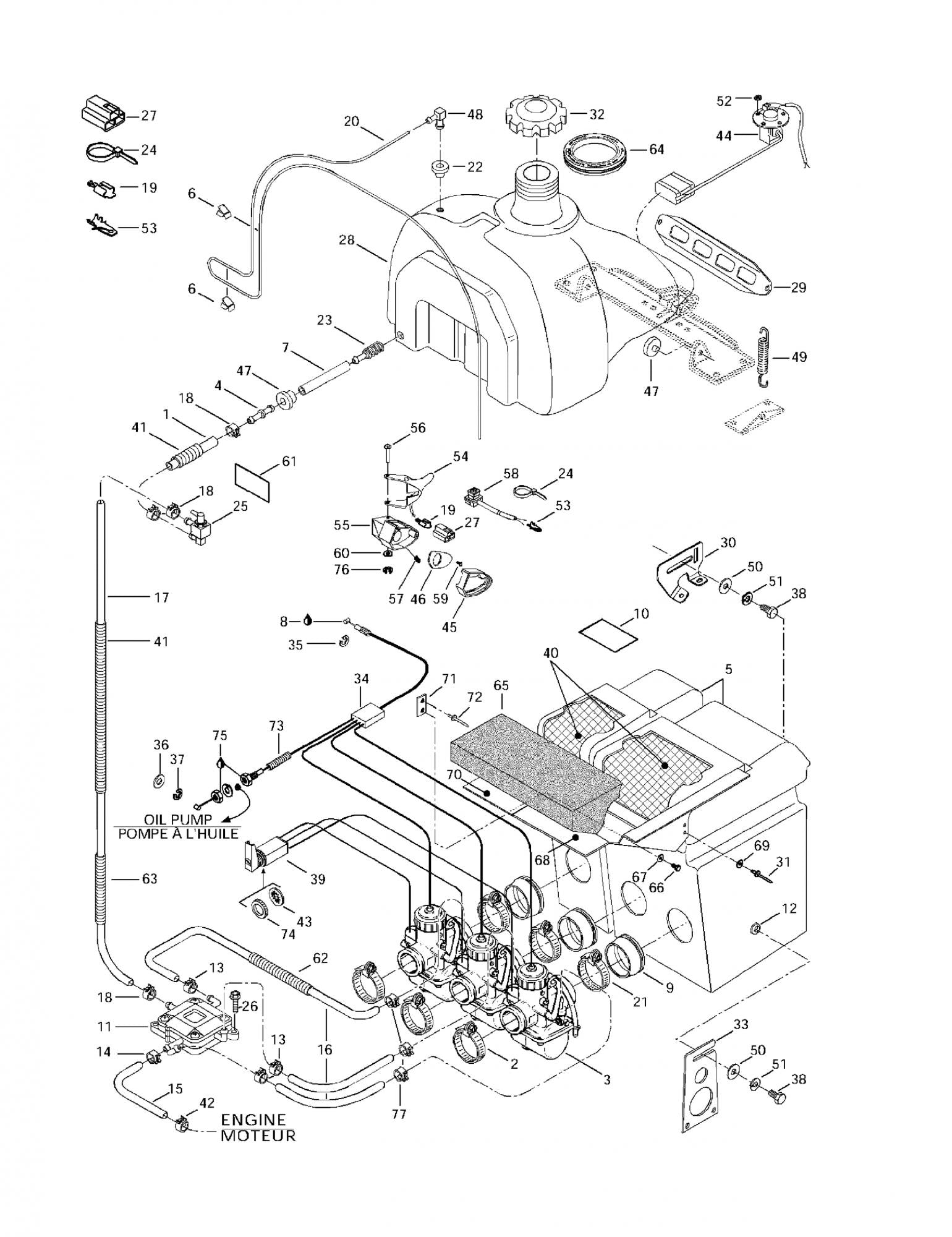 Fits 1996-2005 Ski-Doo Formula Deluxe 380 F / Formula Deluxe 380/500 Models Throttle Cover, OEM Part # 572044600