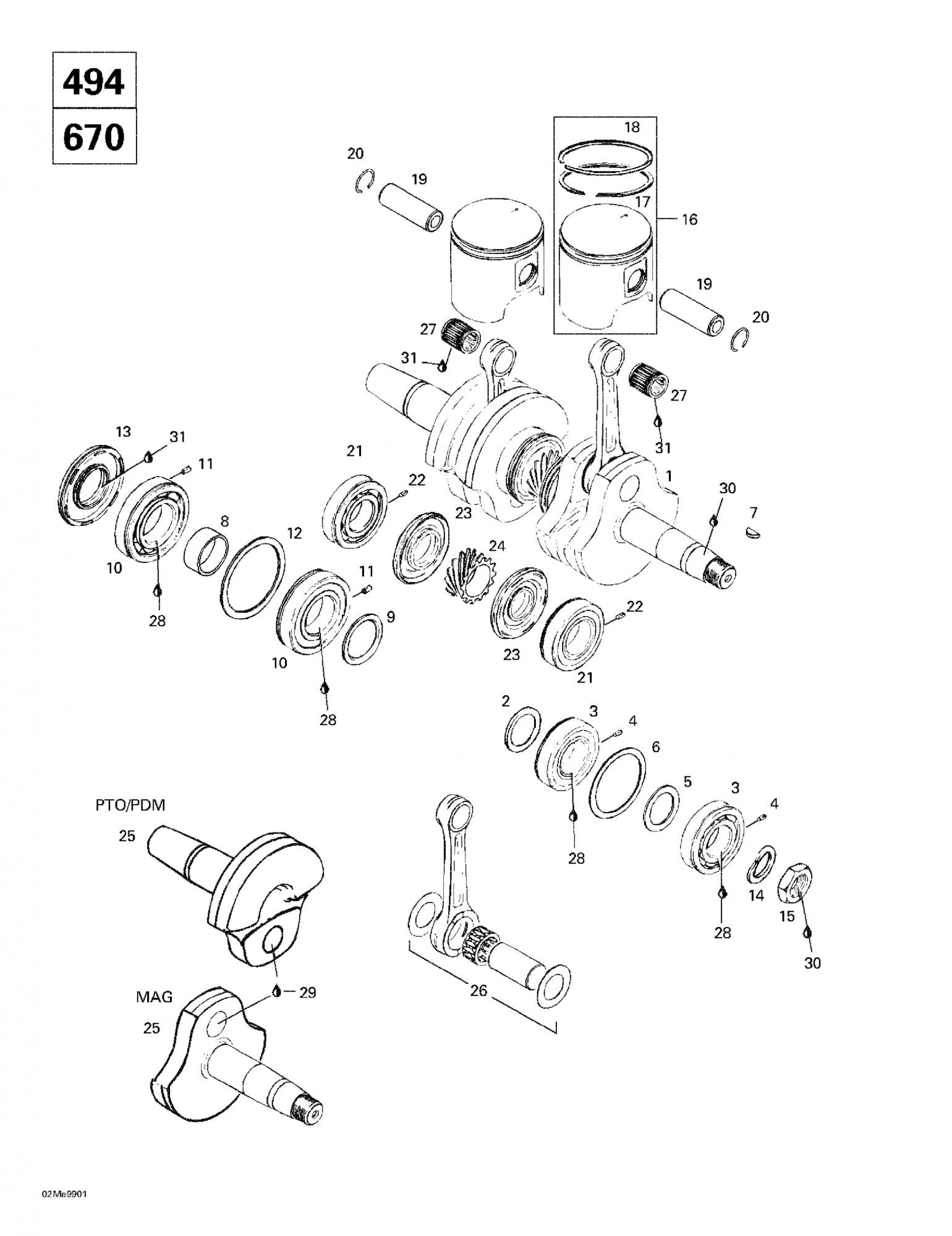 Fits 1996-1999 Ski-Doo Formula Deluxe 500 LC/583/670 / Formula SS Models Semi-Trapez Ring 78.00 Mm Formula Deluxe 670., OEM Part # 420815090