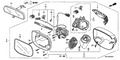 New 2009-2011 Fits Honda Civic Housing Set, L. *B537M* (NEUTRON BLUE METALLIC), Part # 76256-SNB-N11ZB