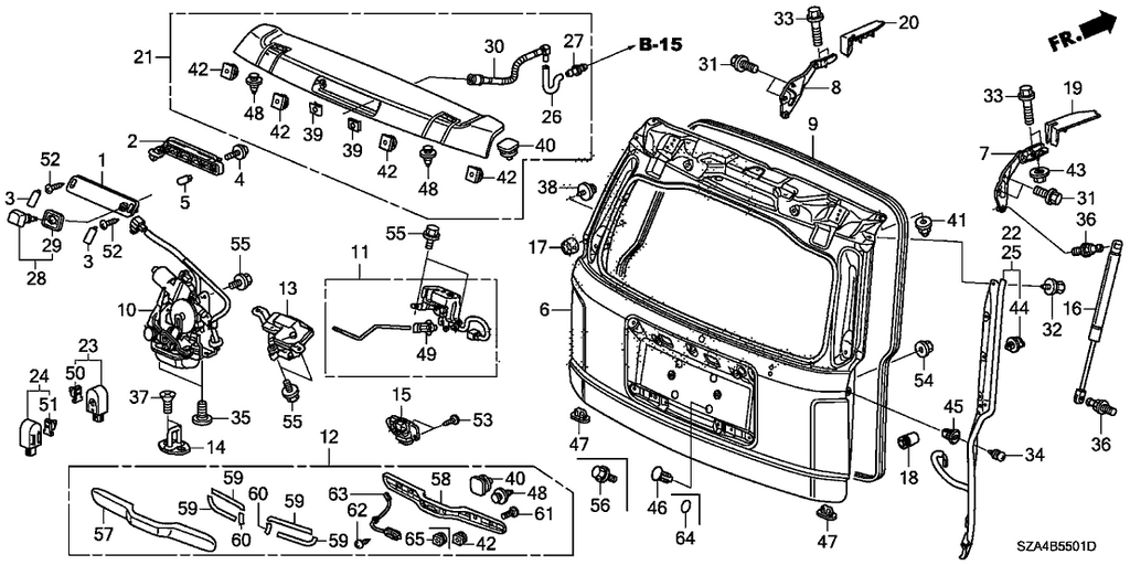 New 2012-2015 Fits Honda Pilot Outer *YR587M* (DARK AMBER METALLIC), Part # 74816-SZA-A01ZN