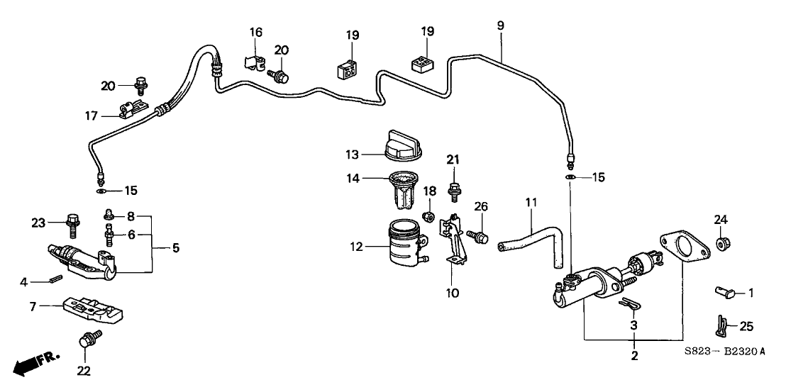Honda New 1998-2002 Fits Honda Accord Clamp B, Clutch Pipe, Part # 46998-S84-A01
