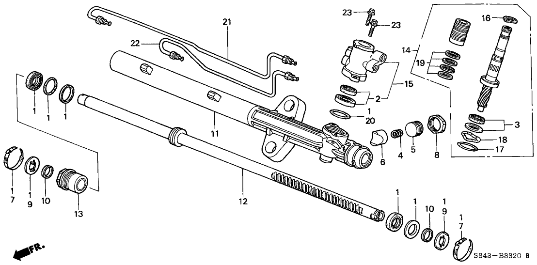 Honda New 1998-2002 Fits Honda Accord Steering Rack Housing Sub-Assembly, Part # 53608-S84-A01
