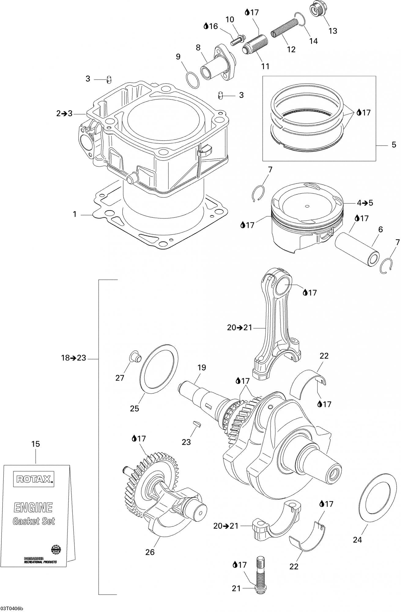 Fits 2002-2005 Can-Am Quest / Quest 500 Models Balancing Shaft, OEM Part # 420220785