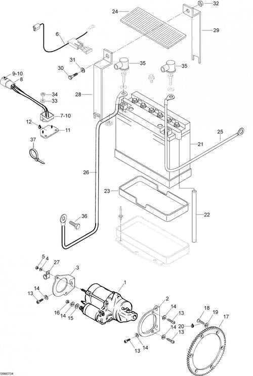 Fits 2006-2007 Ski-Doo Skandic LT 440F Regulator Bracket, OEM Part # 605351360