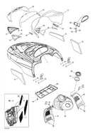 Fits 2003-2005 Ski-Doo Grand Touring V-1000 / Legend V-1000 RH Mirror, OEM Part # 517302764