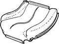 Ford New 1999 Fits Mercury Cougar Cover Assembly Rear Seat Cushion, Part # F8RZ63638A04CAJ