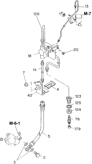 Honda New 1994-1997 Fits Honda Passport Pipe Assembly, Oil:Oil Damper To Slave Cylinder, Part # 89706-42572